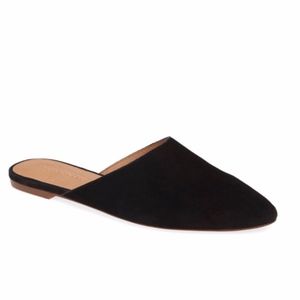 Madewell suede remi mule in true black